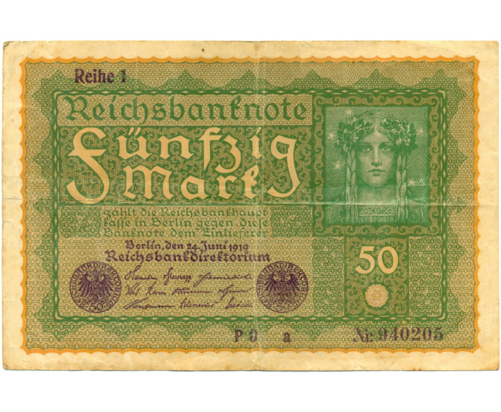 Billete Alemania 50 - Fünfzig Mark 1919 Imperio - Numisfila