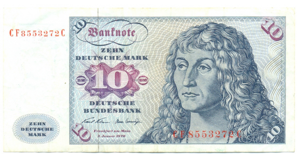 Billete Alemania 10 Mark de 1970 Albert Durer  - Numisfila