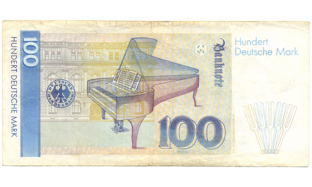 Billete Alemania Federal 100 Marcos 1989 Clara Wieck  - Numisfila