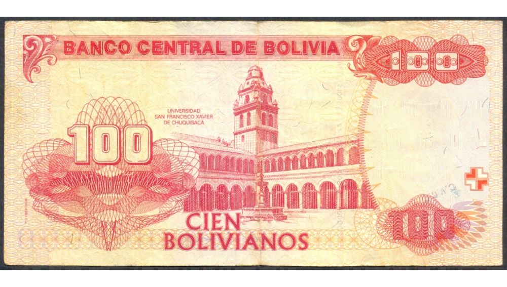 Billete Bolivia 100 Bolivianos 1997 Gabriel René Moreno  - Numisfila