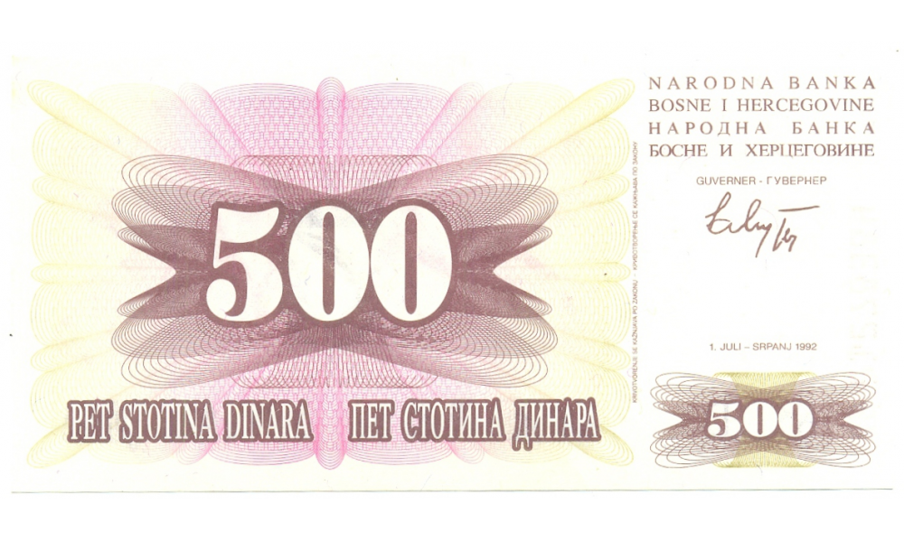 Billete Bosnia-Herzegovina 5.000 Dinara 1993  - Numisfila