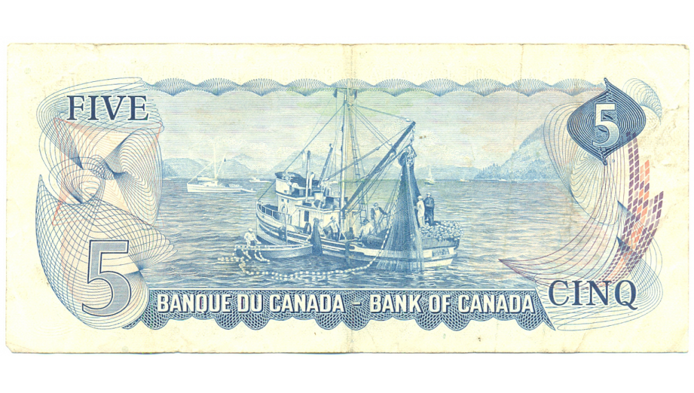 Billete Canada 5 Dolares 1972 John A. Macdonald  - Numisfila