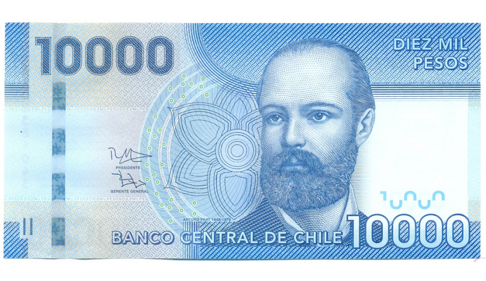 Billete Chile 10.000 Pesos 2013 Prat - Numisfila