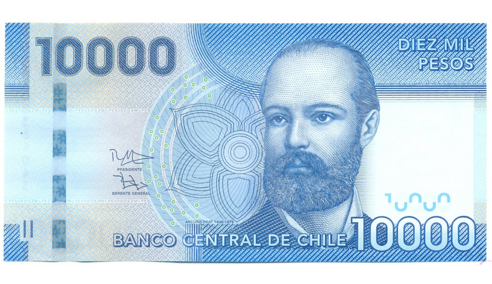 Billete Chile 10.000 Pesos 2013 Prat  - Numisfila