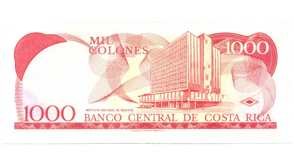 Billete Costa Rica 1.000 Colones 2004 Tomás Soley Güell  - Numisfila