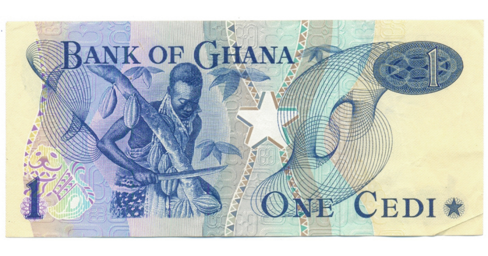 Billete de Ghana 1 Cedi 1976 Agricultura  - Numisfila