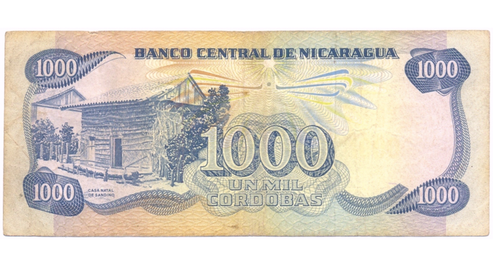 Billete Nicaragua 1.000 Cordobas 1979 Sandino  - Numisfila