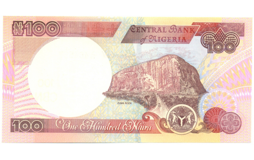 Billete Nigeria 100 Naira 2005 Roca Zuma  - Numisfila