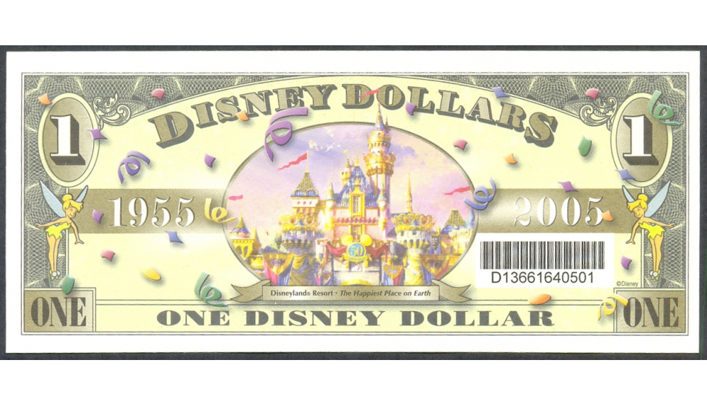 Billete Disney 1 Dolar 2005 Dumbo  - Numisfila