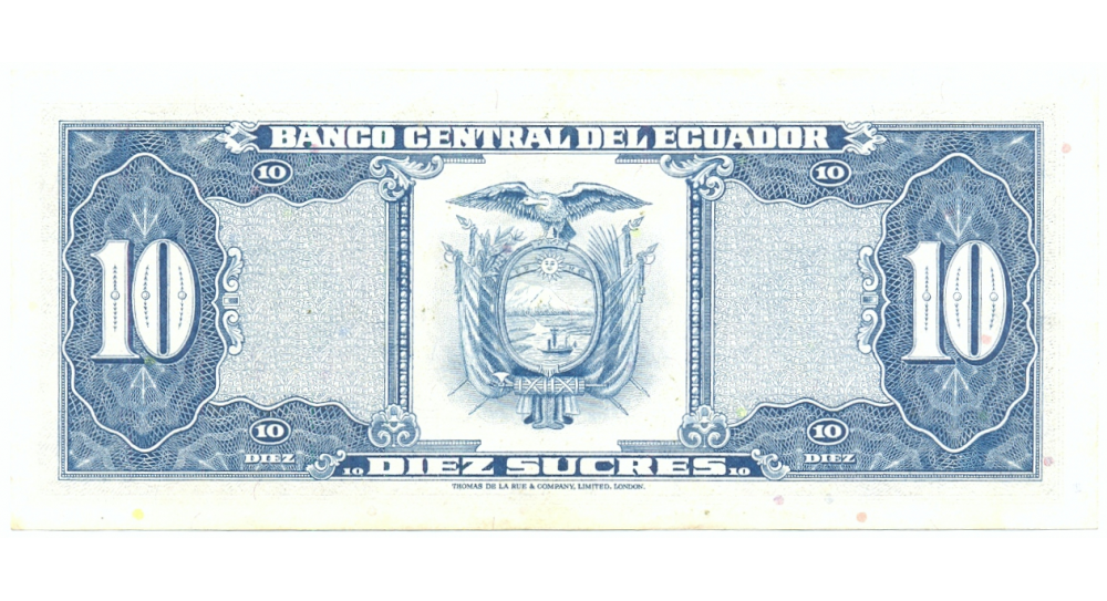 Billete Ecuador 10 Sucres 1983 Benalcazar  - Numisfila