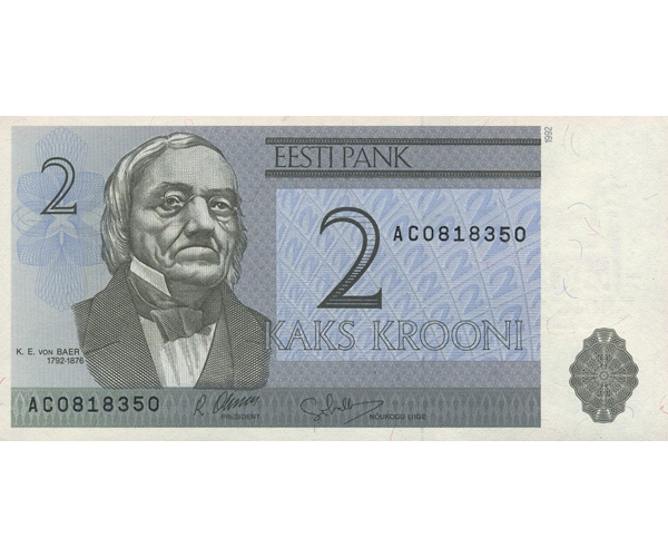 Billete Estonia 2 Krooni 2007 - Numisfila