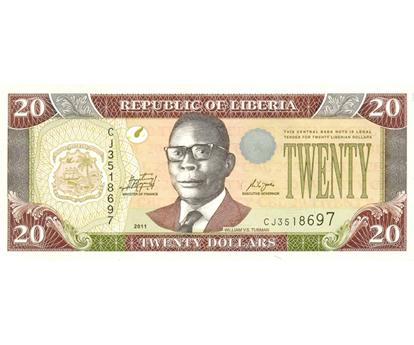 Billete Liberia 20 Dollars 2011 Tubman  - Numisfila