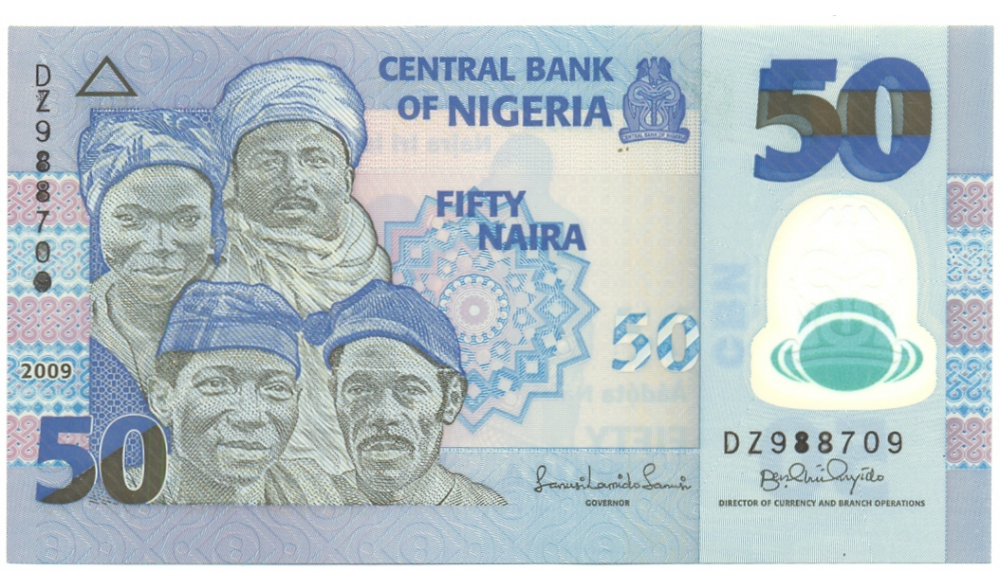 Billete Plastico Nigeria 50 Naira 2018 Pesca - Numisfila