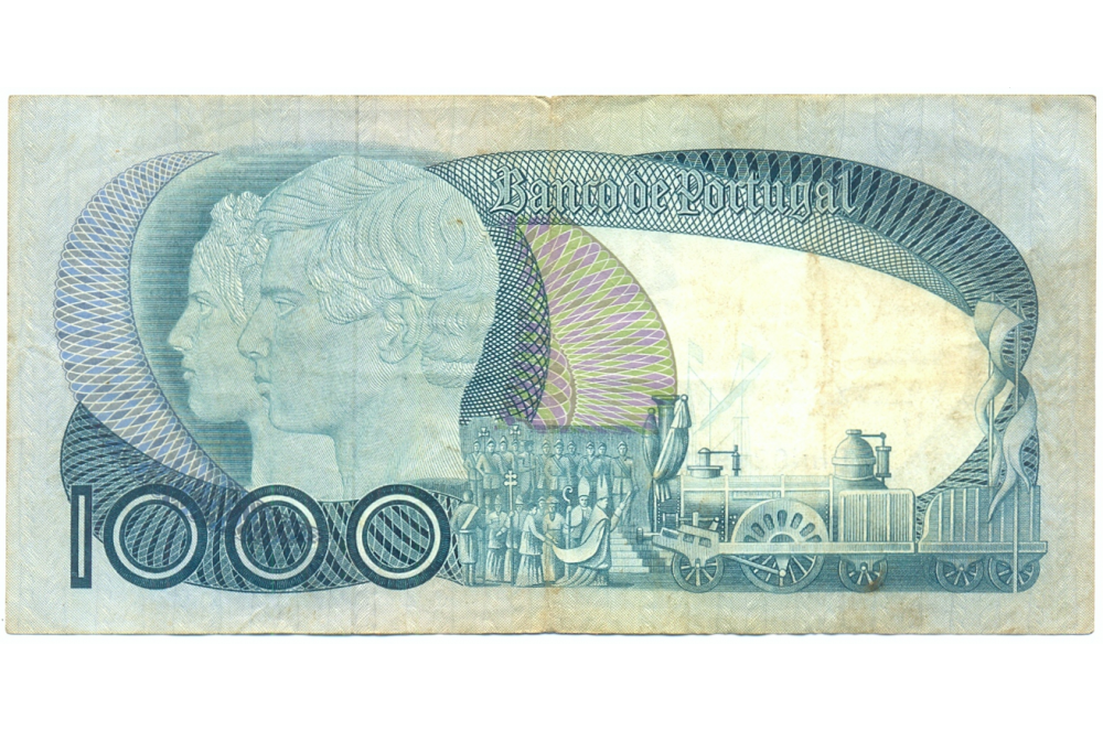 Billete Portugal 1.000 Escudos 1980 Pedro V  - Numisfila