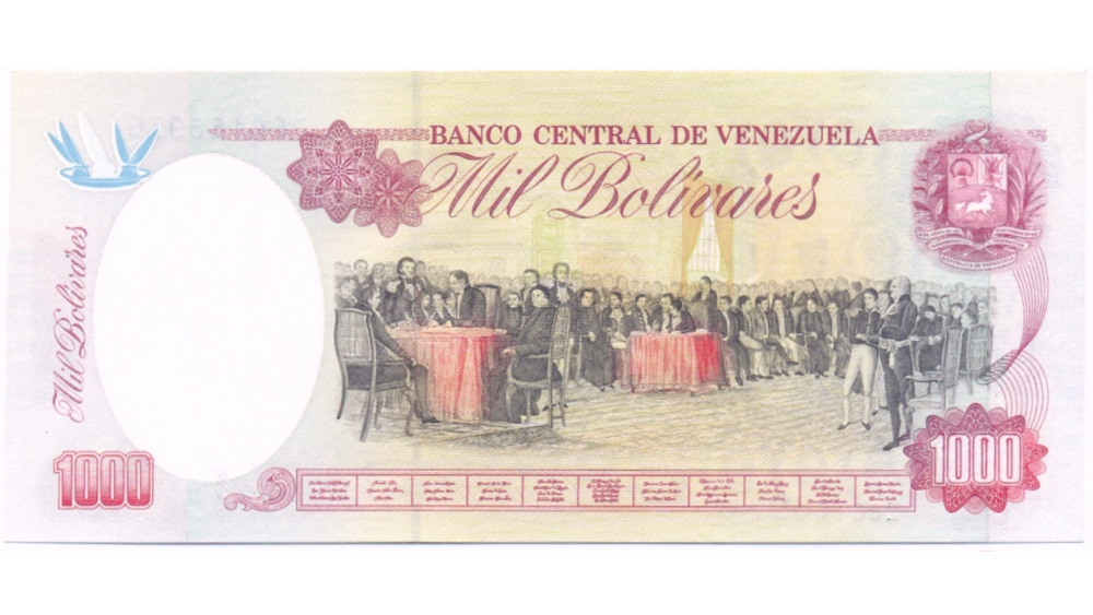 Billete Reposicion 1000 Bolívares Febrero 1998 Z00166976  - Numisfila