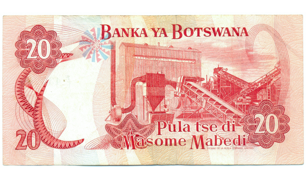 Billete Botswana 20 Pula 1982  - Numisfila