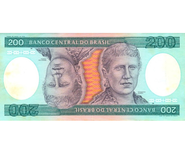 Billete Brasil 200 Cruzeiros de 1984 - Numisfila