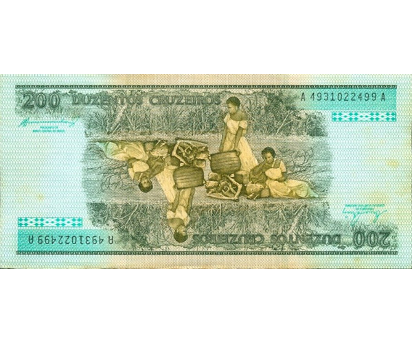 Billete Brasil 200 Cruzeiros de 1984  - Numisfila