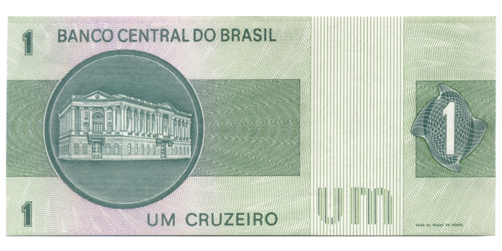 Billete Brasil 1 Cruzeiro 1980  - Numisfila