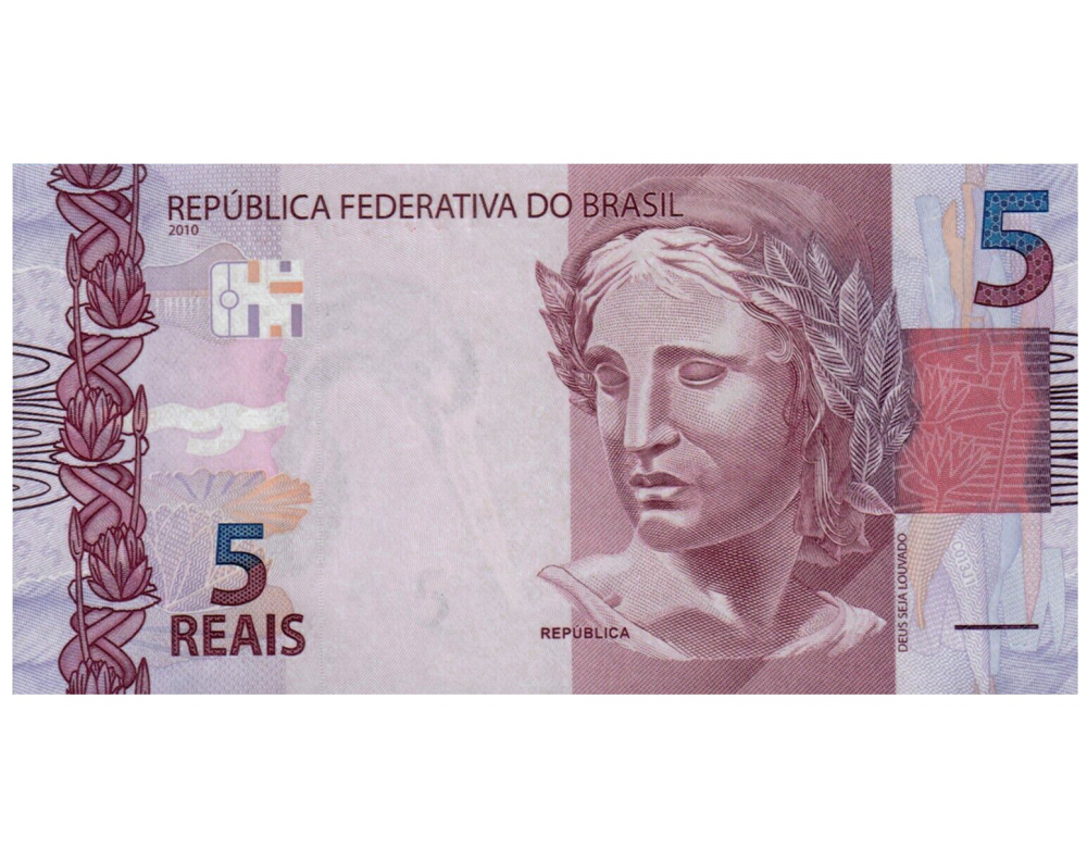 Billete Brasil 5 Reais 2010 (2022)  - Numisfila