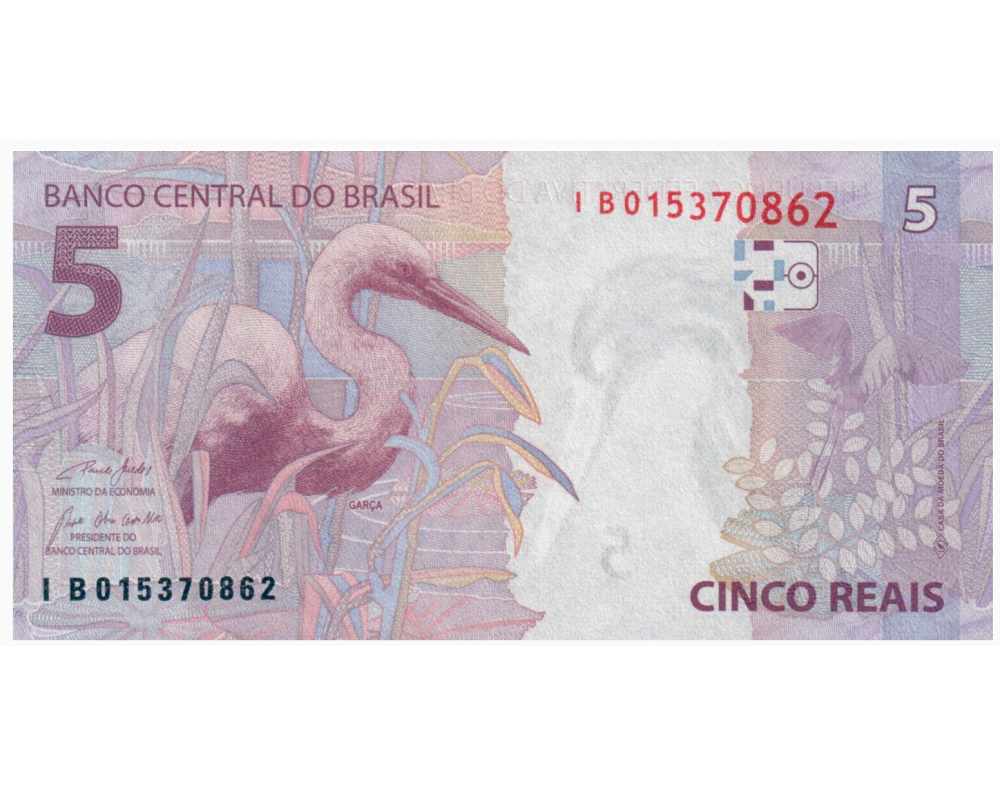 Billete Brasil 5 Reais 2010 (2022)  - Numisfila