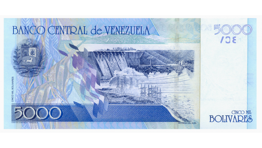 Billete 5000 Bolívares 2004 Serial D8   - Numisfila