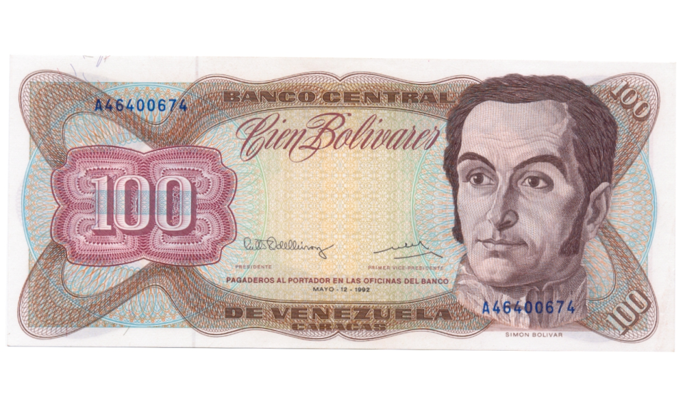 Billete 100 Bolívares Mayo 1992 A8 / AU  - Numisfila
