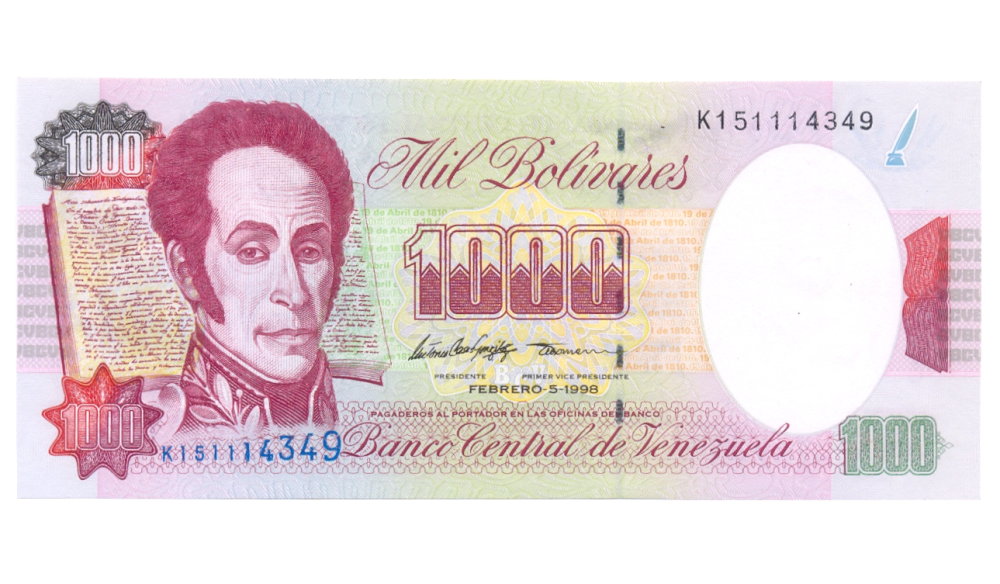 Billete 1000 Bolívares Febrero 1998 K9 / AU  - Numisfila