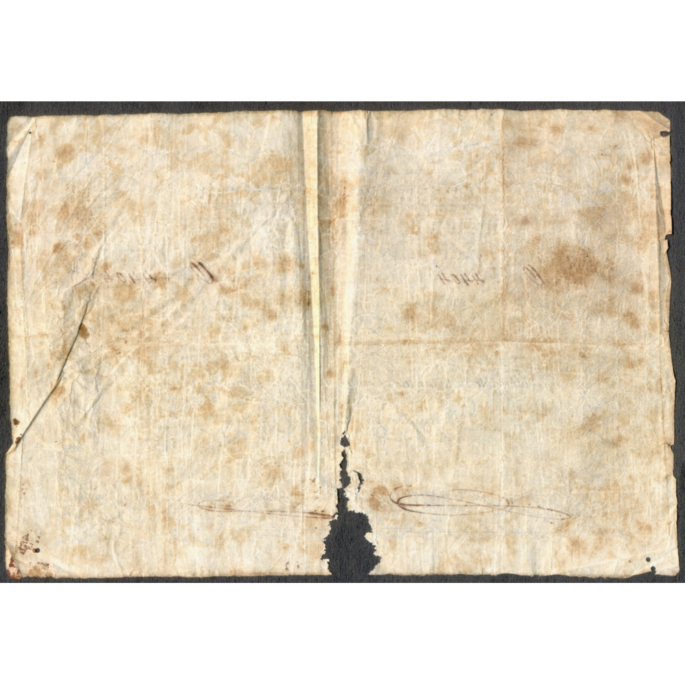 Billete Banco de Venezuela 8 Reales / 1 Peso 1862 Serie O N°4404  - Numisfila