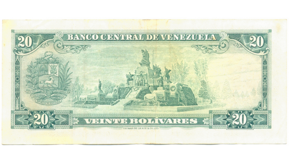Billete 20 Bolívares Enero 1974 B7 Serial B7732767  - Numisfila