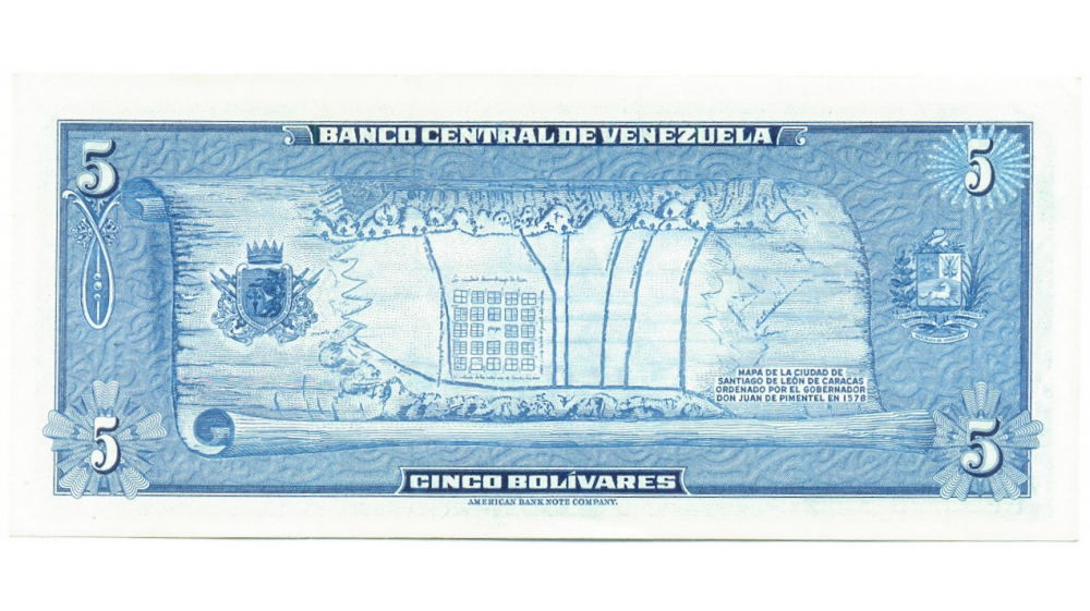 Billete 5 Bolívares 1966 B7 Serial B5712343  - Numisfila