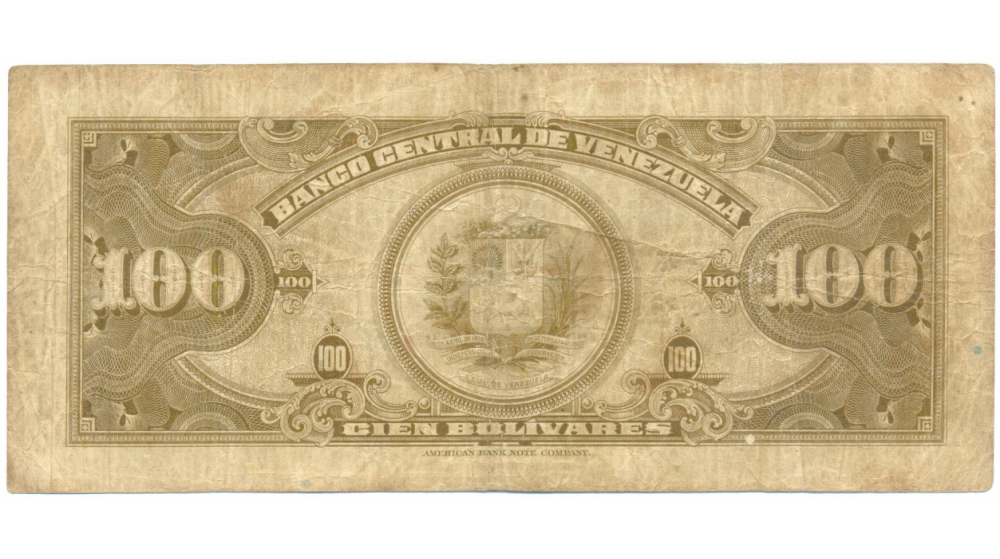 Billete 100 Bolivares Enero 11 1941 Serial A092553  - Numisfila