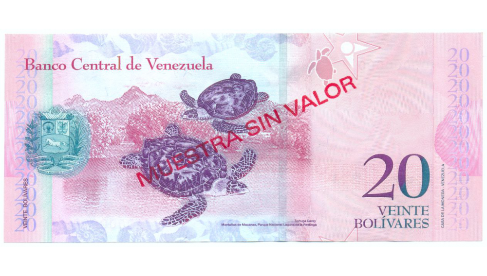 Muestra Sin Valor Billete 20 Bolivares Marzo 2007 #1791  - Numisfila