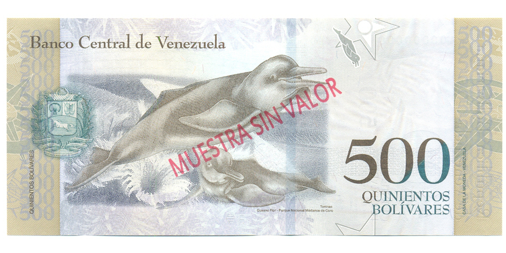 Billete Muestra Sin Valor 500 Bs Fuertes 2016 #0076  - Numisfila