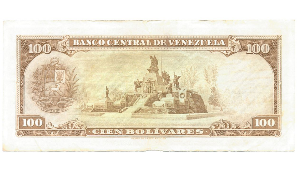 Billete 100 Bolivares 1966 R7 Serial R2669182  - Numisfila