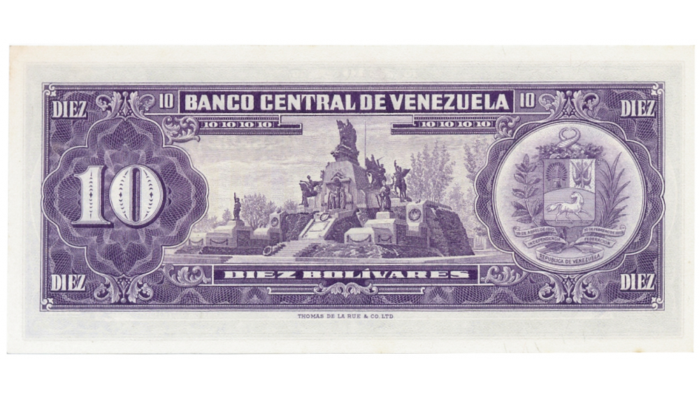 Bello Billete 10 Bolívares 1963 N7 Serial N3520291  - Numisfila