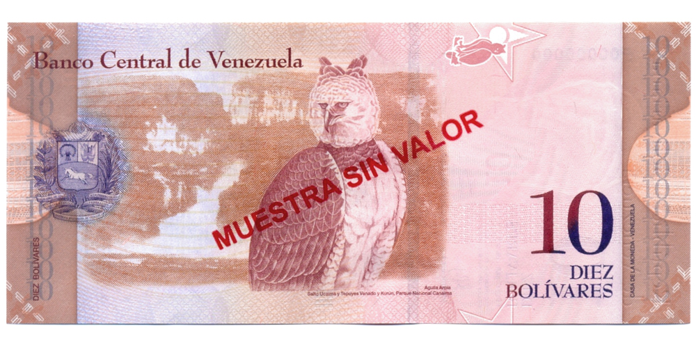 Billete Muestra Sin Valor 10 Bolivares Febrero 2011 #1902  - Numisfila