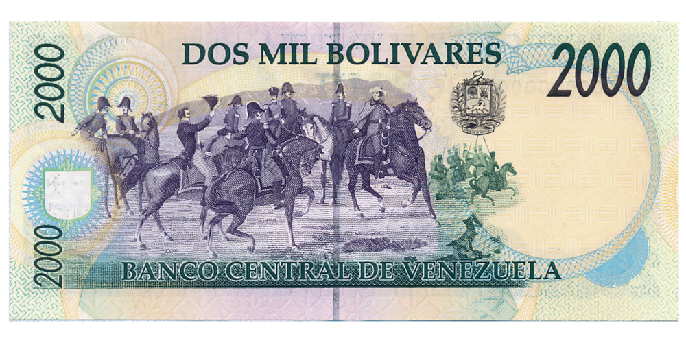 Muestra Billete 2000 Bolívares 1994 Serial A00000000  - Numisfila