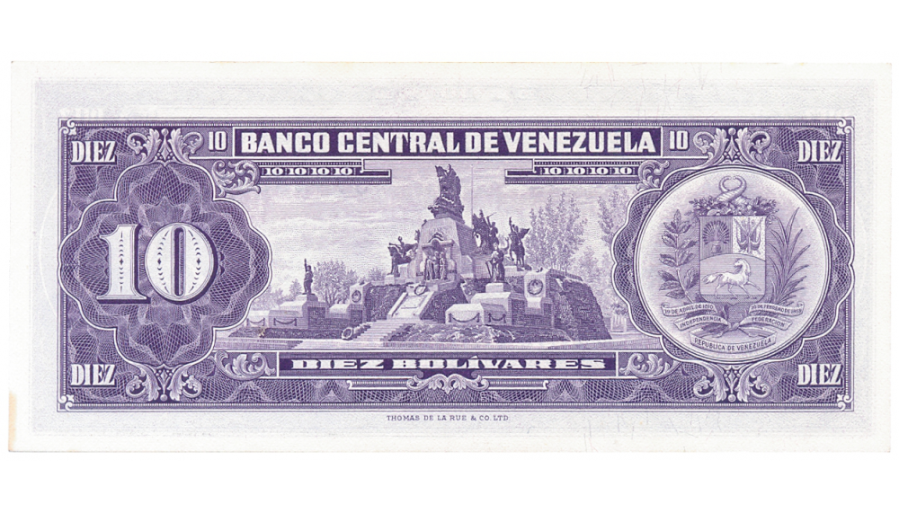 Billete 10 Bolívares 1970 S7 Serial S7323931  - Numisfila