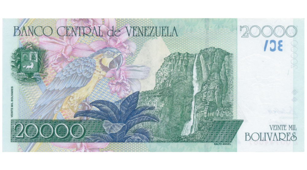 Reposición Billete 20000 Bolívares 1998 Serial Z00744067  - Numisfila
