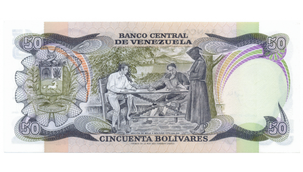  Billete 50 Bolívares 1981 Serial A25469371 Conmemorativo   - Numisfila