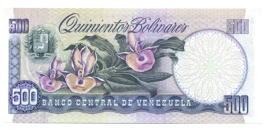 Billete 500 Bolívares 1989 C8 Serial C19999441  - Numisfila