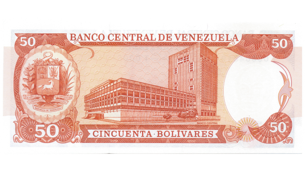 Billete 50 Bolívares 1988 T8 Serial Bajo T00004819  - Numisfila