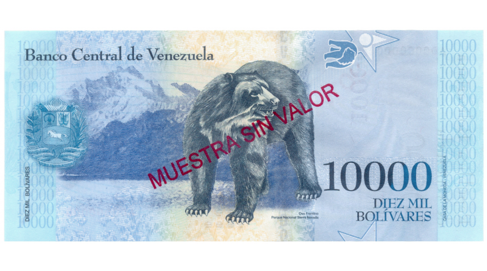 Billete Muestra Sin Valor 10000 Bolívares 2016 #1567  - Numisfila