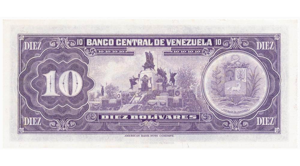 Billete 10 Bolívares 1974 A8 Serial A12591365  - Numisfila