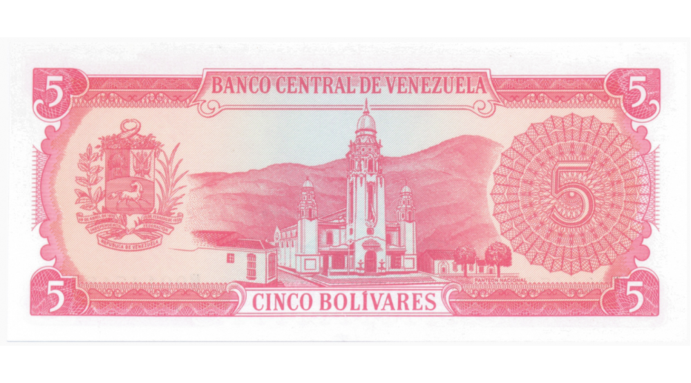 Billete 5 Bolívares 1989 W8 Serial W00145180 Reposición   - Numisfila