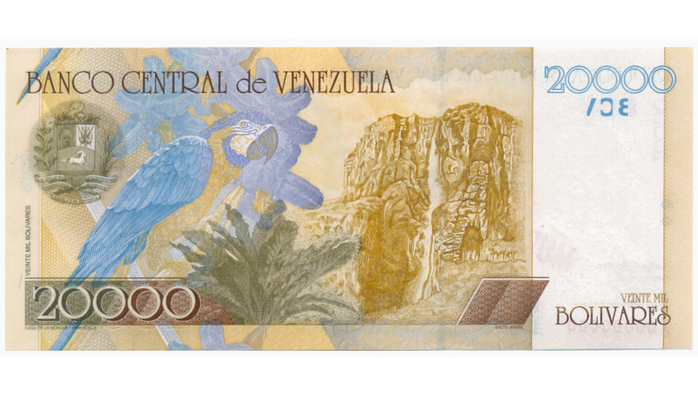 Billete Muestra Sin Valor 20.000 Bolivares 2001 #0038  - Numisfila