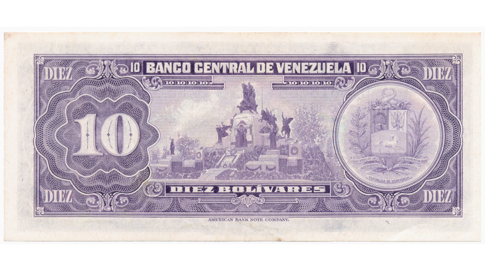 Billete 10 Bolívares 1979 D8 Serial D23818666  - Numisfila