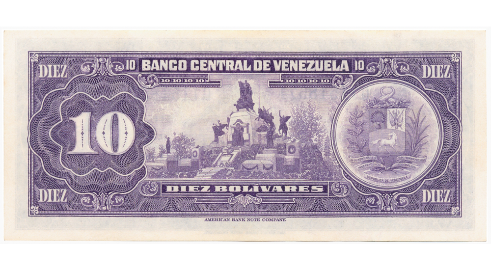 Billetes 10 Bolívares 1973 Q8 Serial Q11518574  - Numisfila