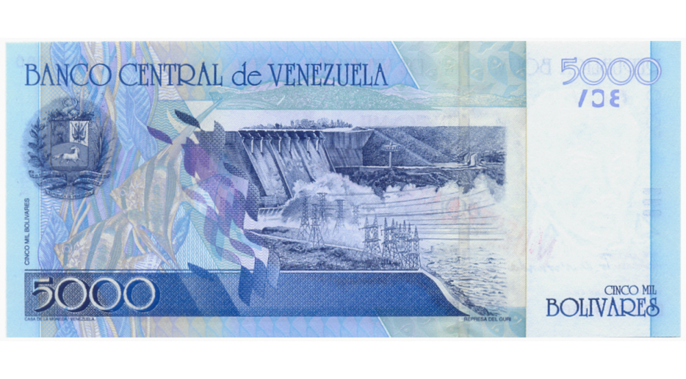 Billete Muestra Sin Valor 5000 Bolívares 2004 #0914   - Numisfila